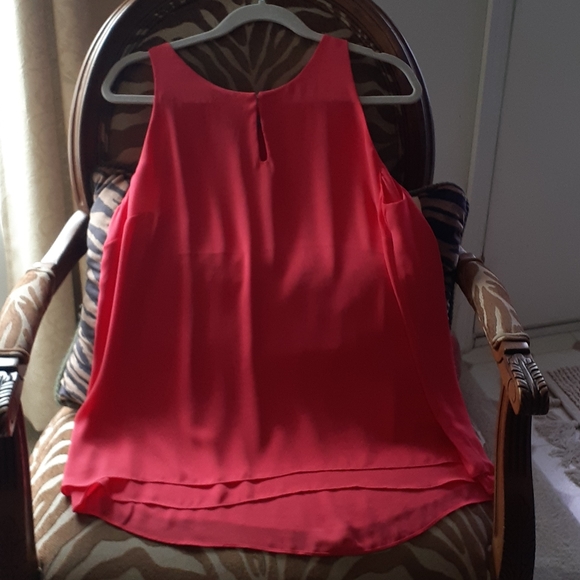 Fleur Bleve top sleeveless coral size L chiffon look very elegant look.💄💄 - Picture 7 of 11